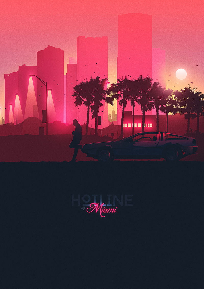 Hotline Miami, retrowave, synthwave, HD phone wallpaper