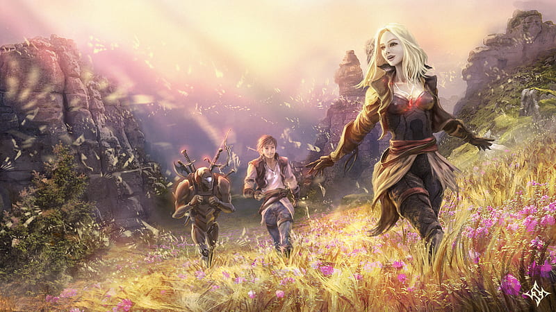 Fantasy Warriors, art, land, fantasy, women, HD wallpaper | Peakpx