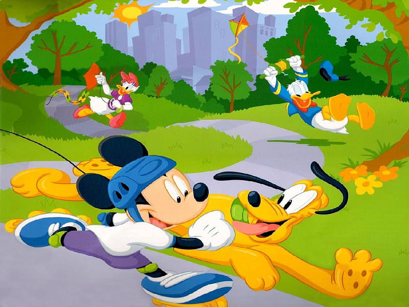 Summer Fun with Mickey & Friends, cartoons, animation, walt disney, cartoon, disney, HD wallpaper