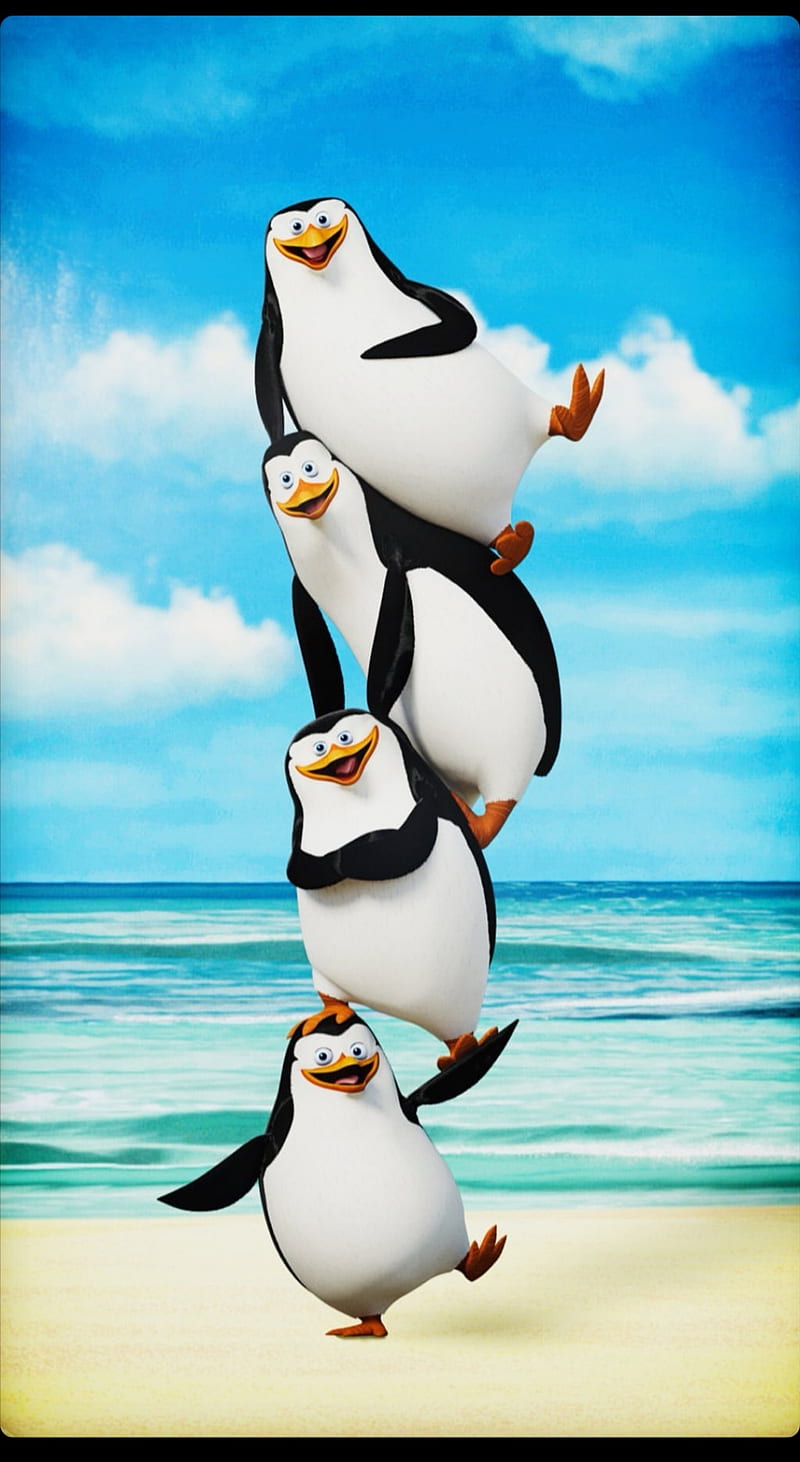 Penguins, black, cartoon, characters, little, movie, super, HD phone  wallpaper | Peakpx
