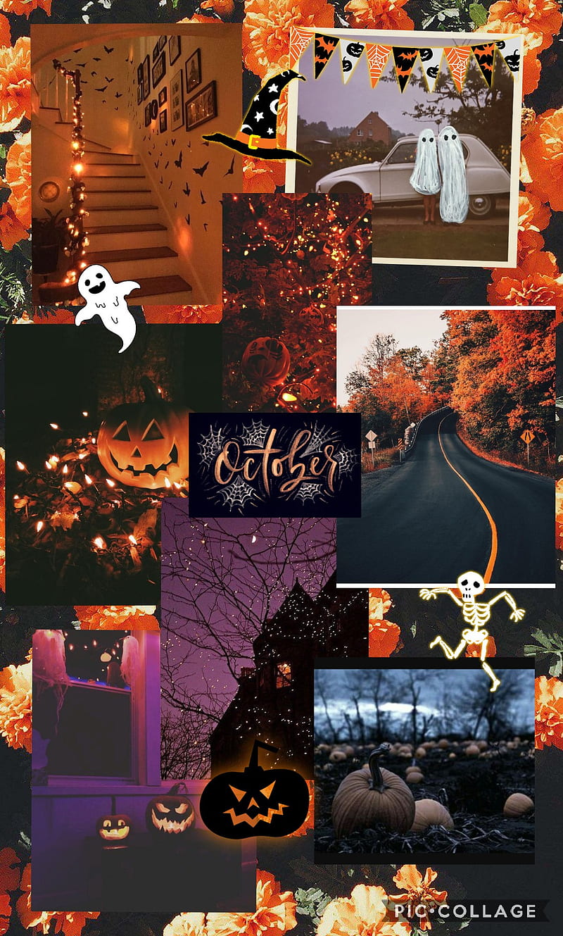Download Halloween Aesthetic Collage Wallpaper Off