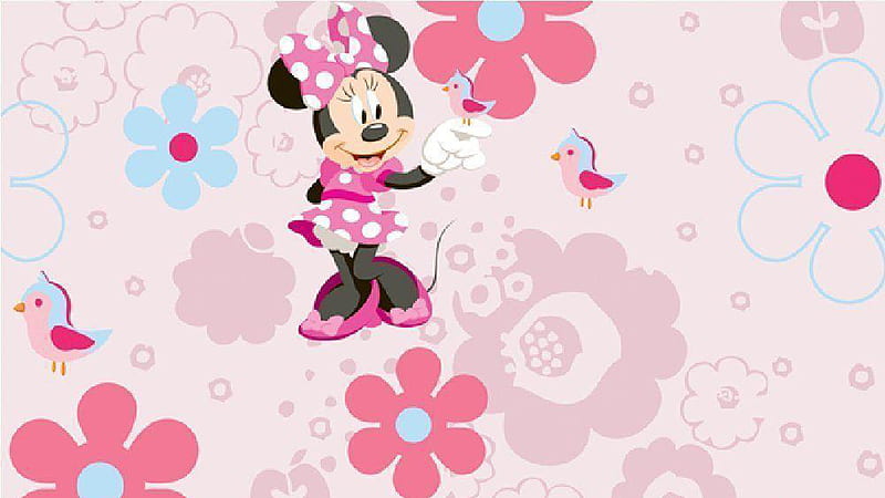 Minnie Mouse With Birds Minnie Mouse, HD wallpaper