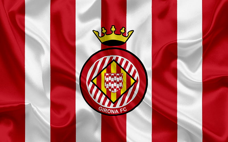 Girona FC, football club, emblem, Girona logo, La Liga, Girona, Spain, LFP, Spanish Football Championships, HD wallpaper