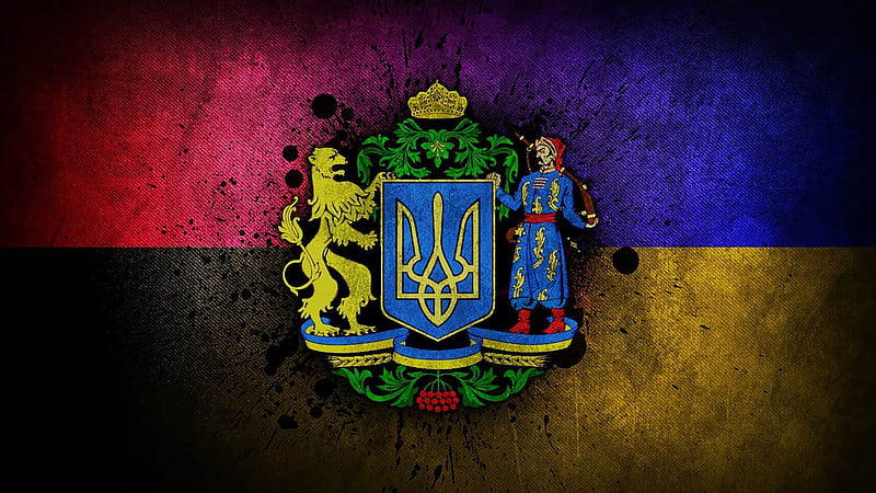 symbols of ukraine, flag of upa, flag of ukraine, ensign of upa, HD wallpaper