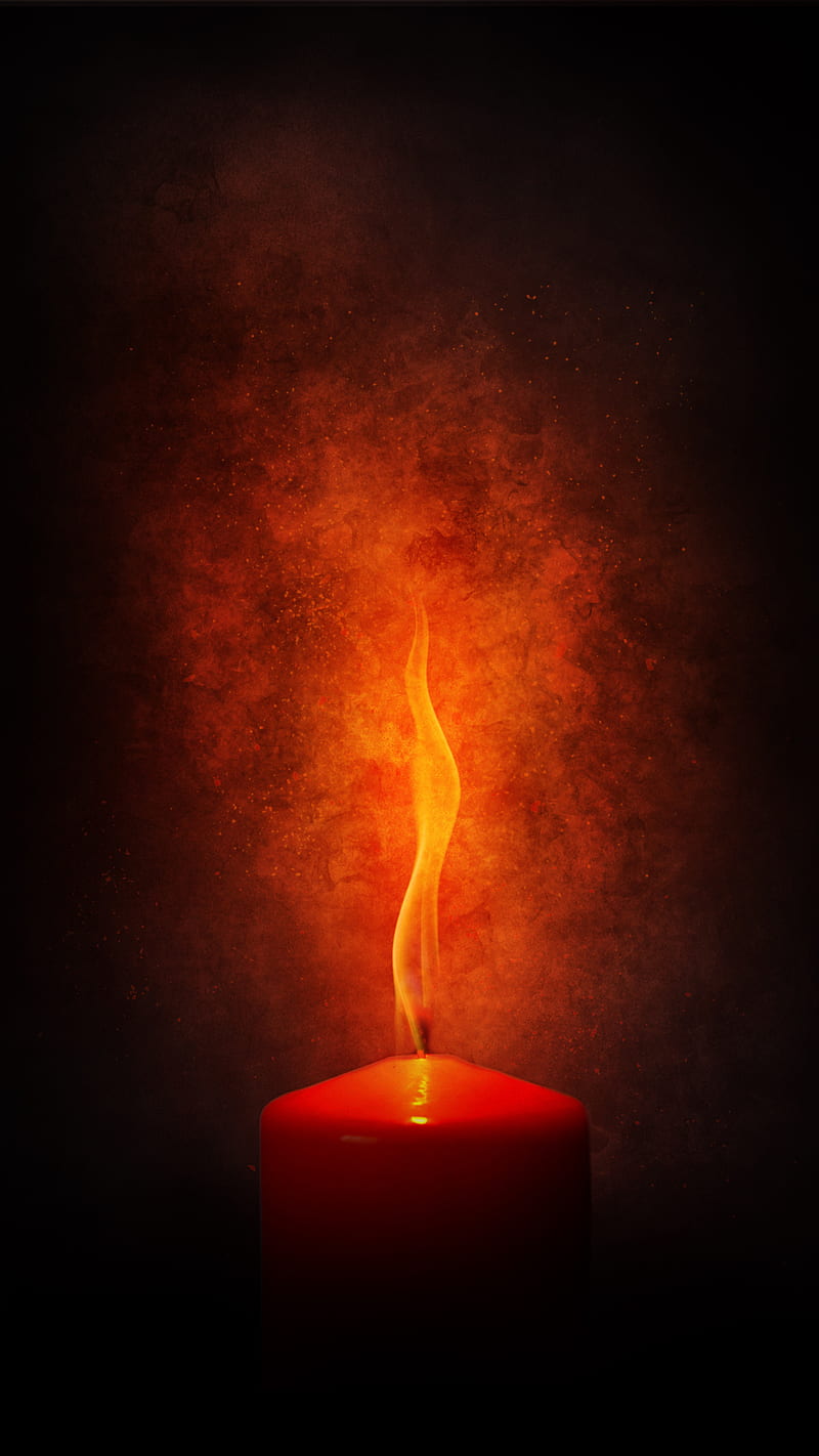 Candle Burn , heiss, blaze, love, flame, fire, red, HD phone wallpaper