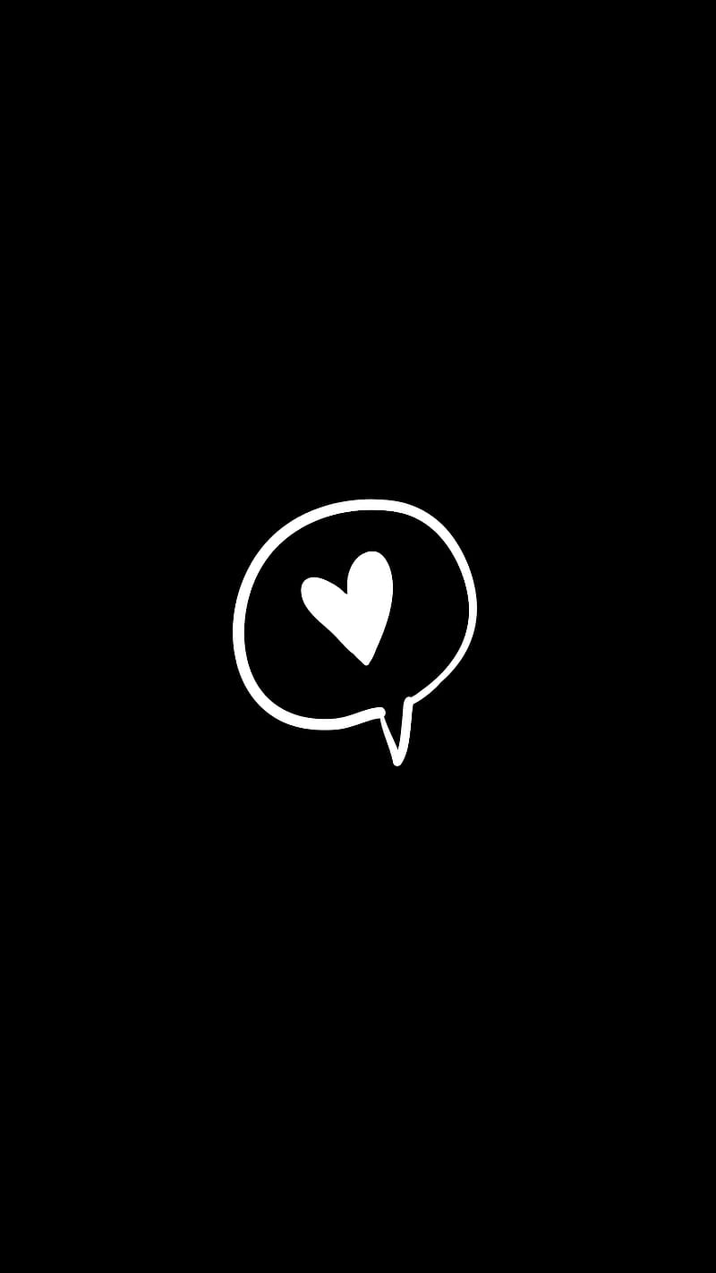 Heart, love, bw, art, vector, HD phone wallpaper | Peakpx
