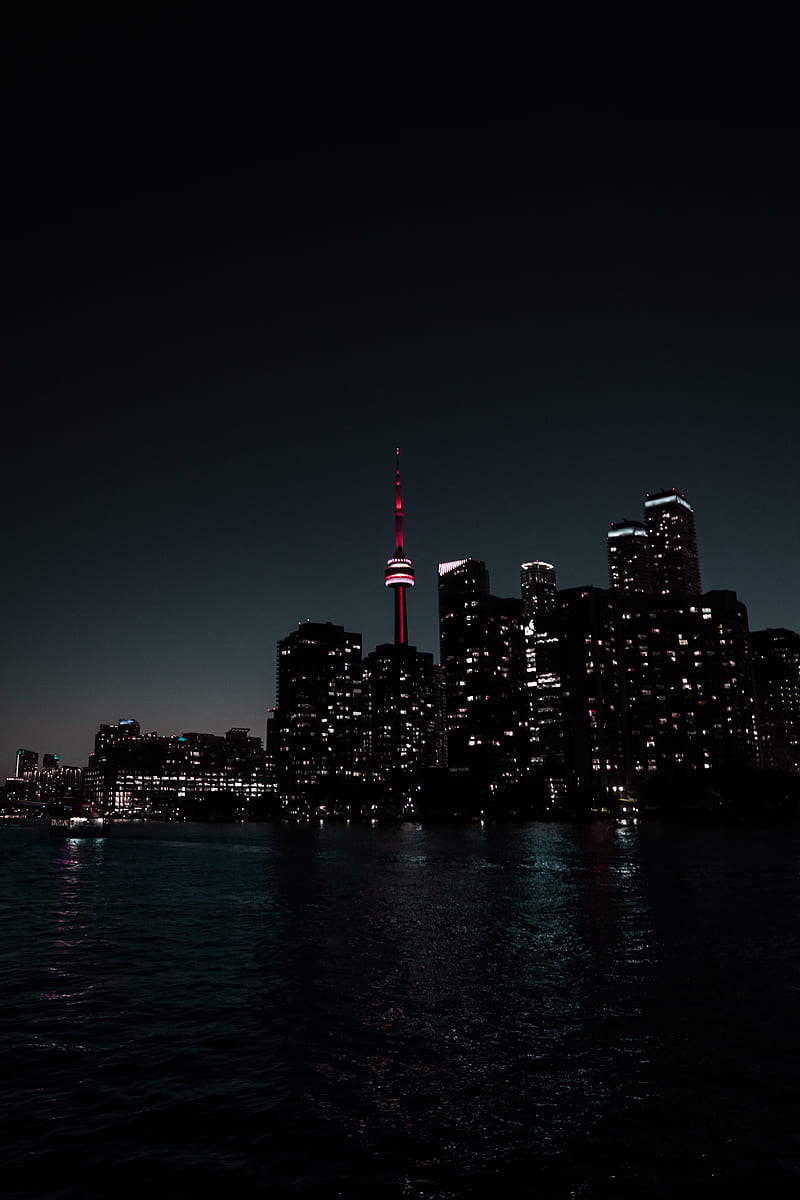 Street, city, dark, buildings, skyscrapers, HD phone wallpaper | Peakpx