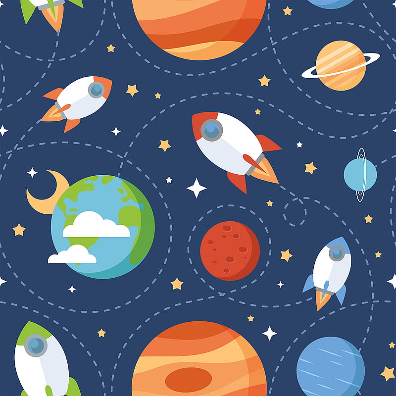 Isabelle & Max™ Villard Space Children Removable Peel and Stick Panel, Kid Cosmic, HD phone wallpaper