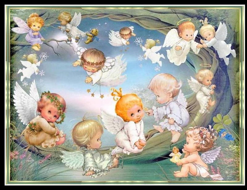* Angels *, cute, love, lord, smile, god, angels, HD wallpaper