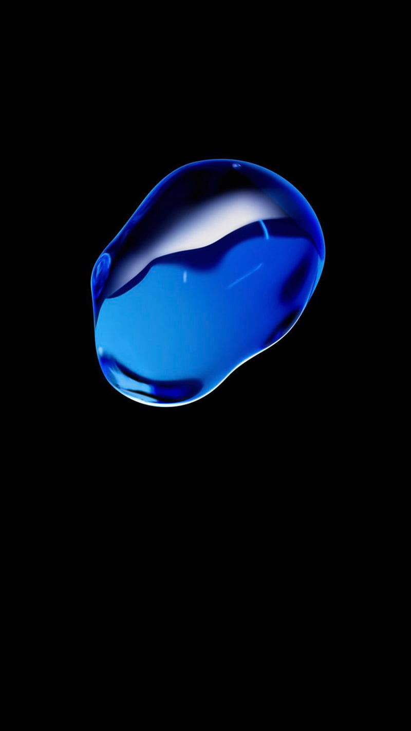 iPhone , blue dot, dark, black, background, HD phone wallpaper