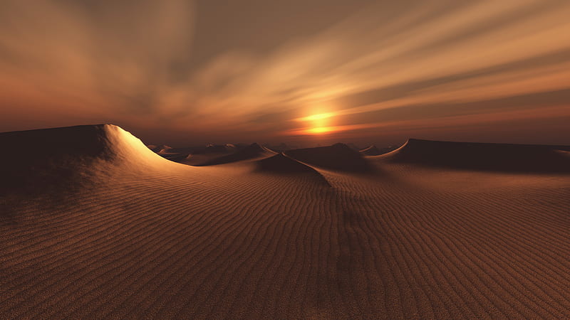 Desert Dark, desert, nature, HD wallpaper