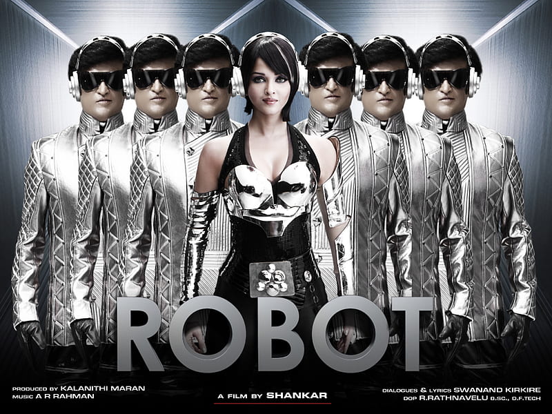 Robot-Enthiran, superstar, india, south, enthiran, aishwarya, rai, robo, tamil, rajini, HD wallpaper