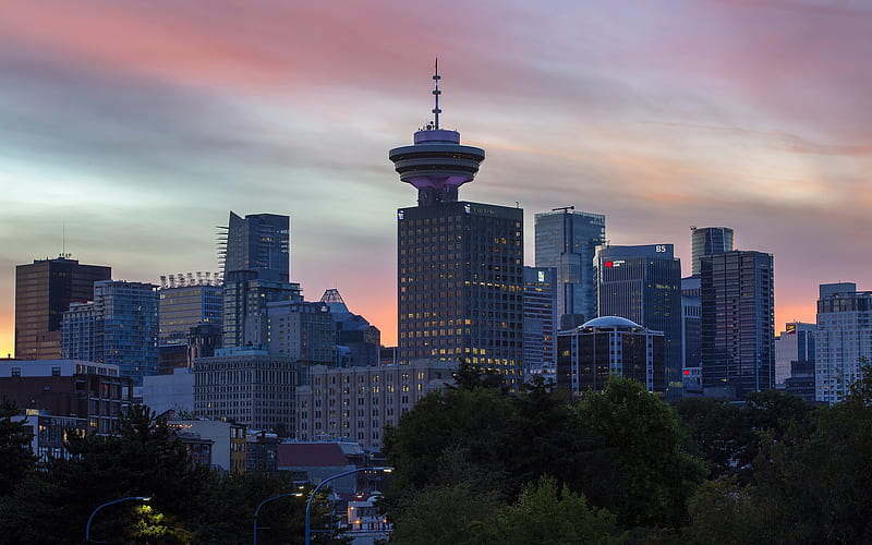 Vancouver, Canadian city, skyscrapers, cityscape, Canada, British Columbia, HD wallpaper
