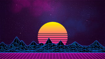 Purple Sunrise Vaporwave, HD wallpaper | Peakpx