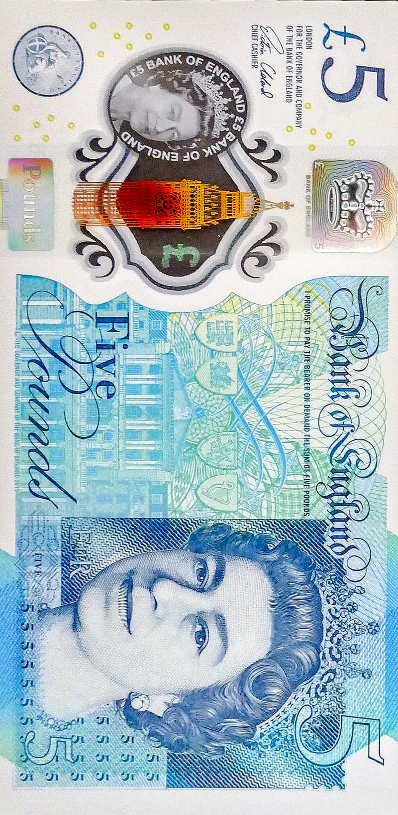Money 5 Pound Note, bill, dollar, five, fiver, gbp, gold, number, rich, HD phone wallpaper