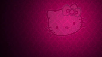Hello Kitty Face In Pink Background Hello Kitty, HD wallpaper