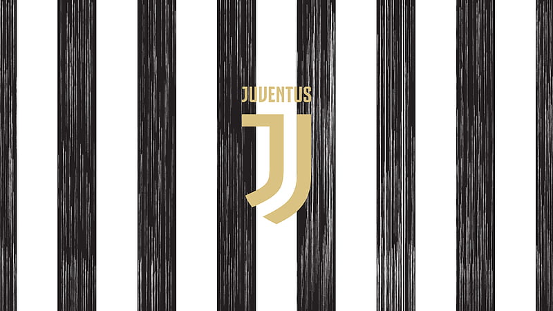 Black White Lines Logo Soccer Juventus F.C, HD wallpaper