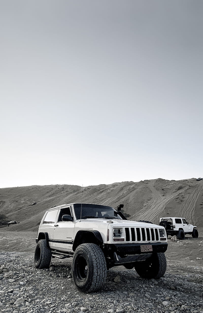 jeep cherokee, jeep, suv, car, white, HD phone wallpaper