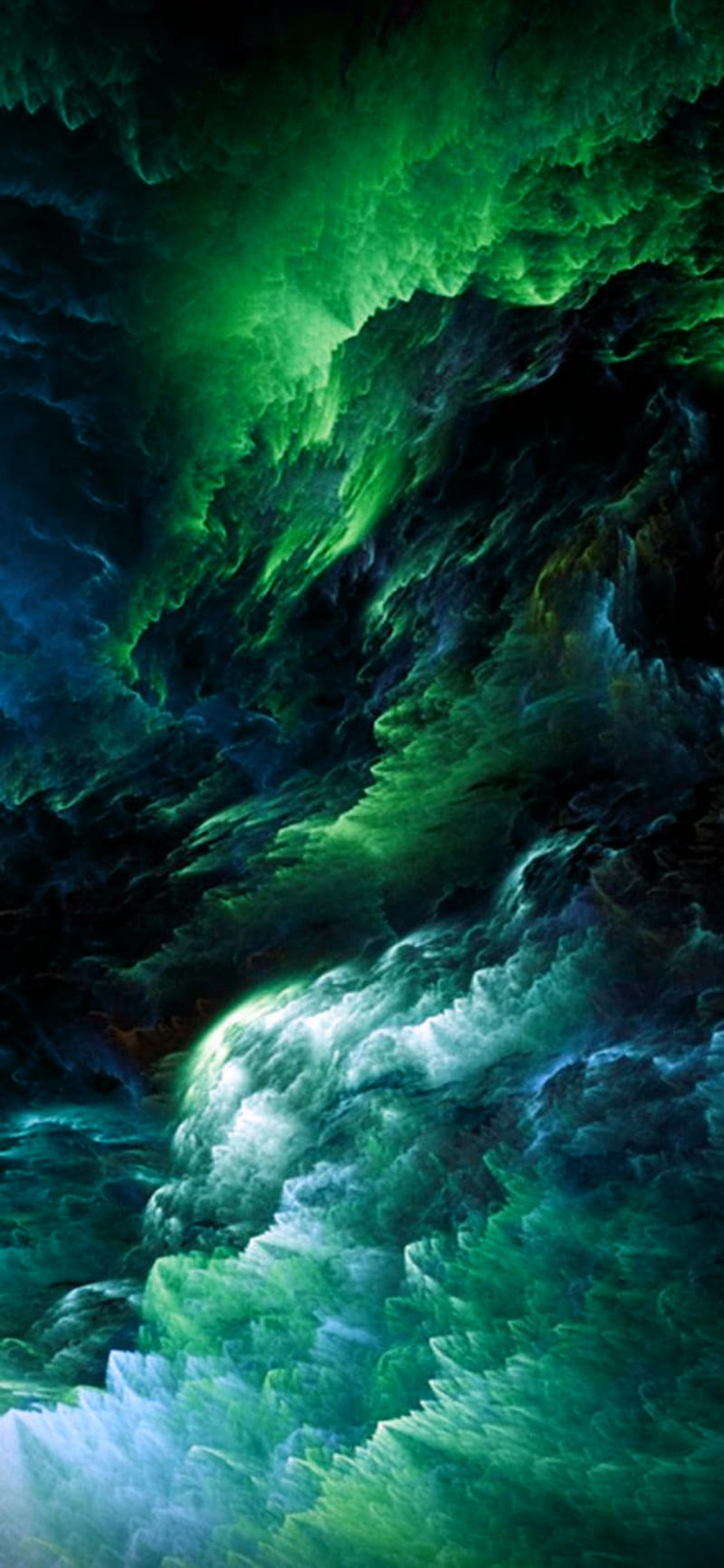 Abstract Green-blue, amoled, aurora, blue, clouds, dark, green, iphone,  june, HD phone wallpaper | Peakpx