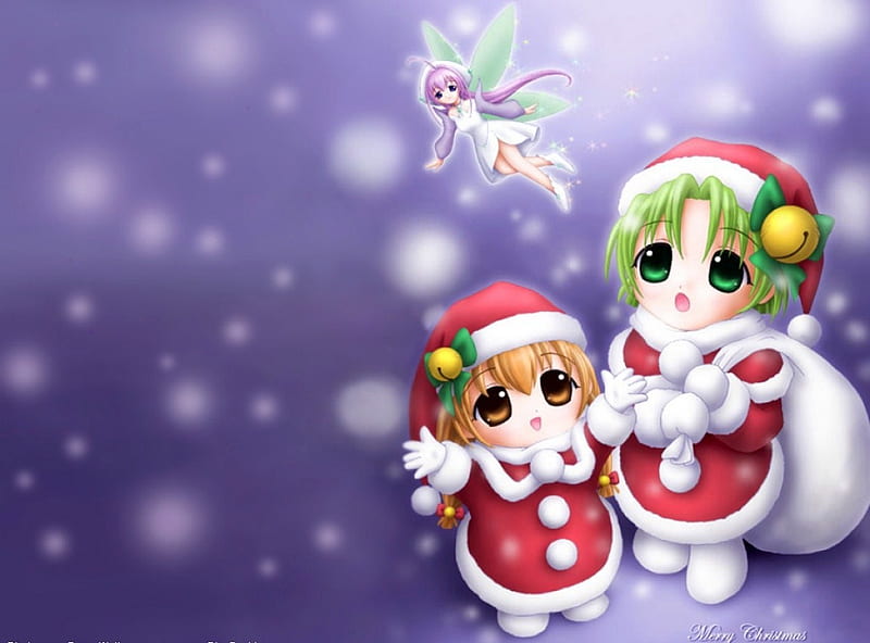 Anime navidad, navidad, nieve, anime, invierno, Fondo de pantalla HD |  Peakpx