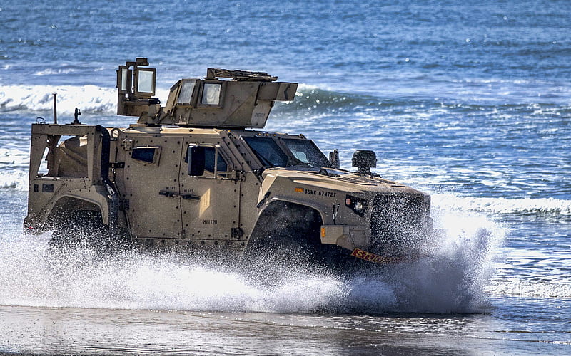 Oshkosh M-ATV, american wheeled armored car, military vehicles, armored car, United States Marine Corps, Oshkosh, HD wallpaper
