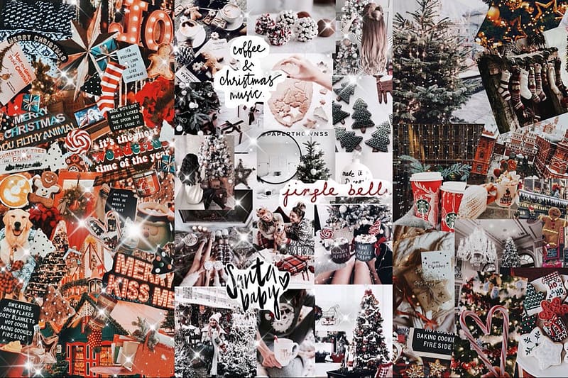 Christmas winter laptop collage. achtergronden, iPhone achtergrond, Tumblr  achtergronden, HD wallpaper | Peakpx