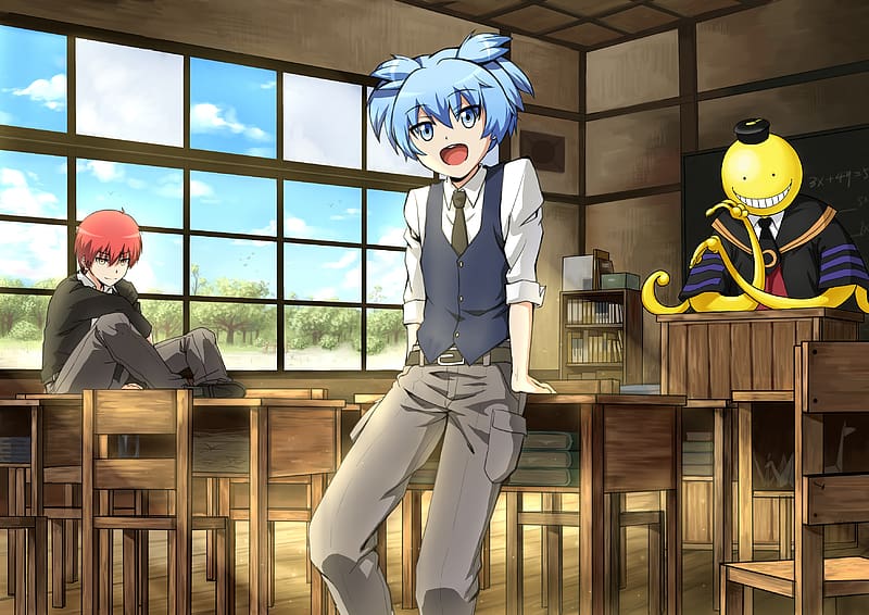 Anime, Koro Sensei, Nagisa Shiota, Assassination Classroom, Karma Akabane, HD wallpaper