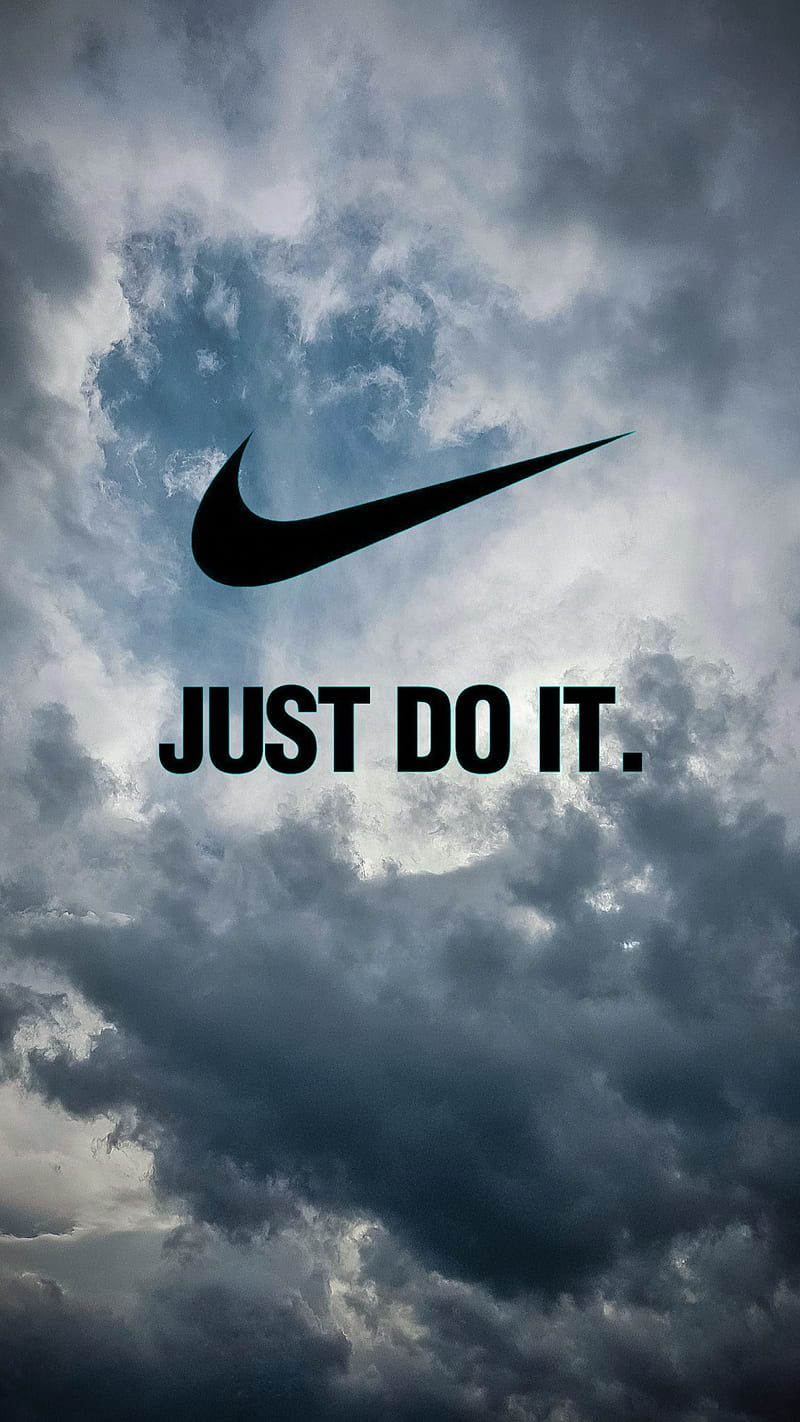 Magnetic paint empty Nike, logo, just do it, cloud, HD phone wallpaper | Peakpx