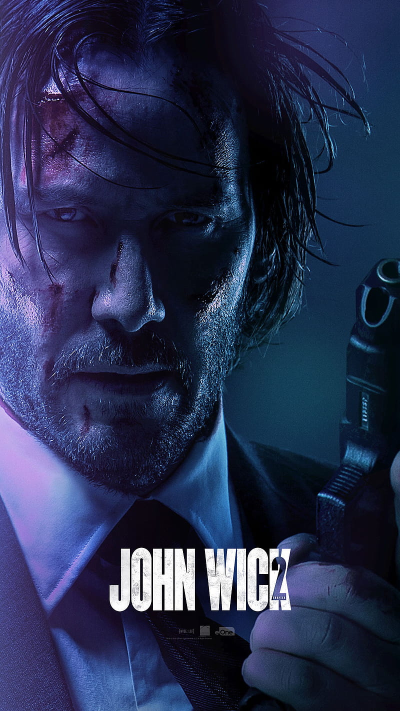 John Wick 2 Neon, action, assassin, johnwick, jw2, keanu, reeves, HD phone wallpaper