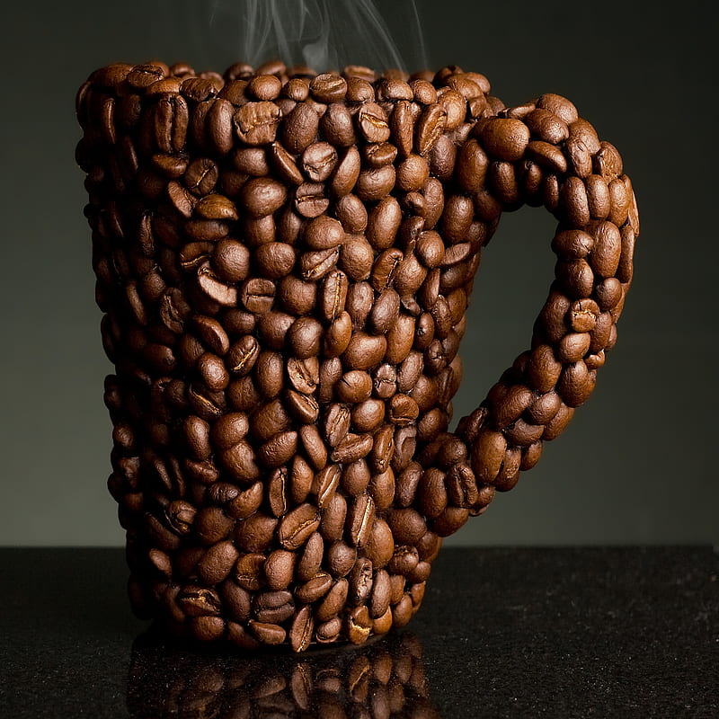 Coffee, bean, cafe, drink mug, HD phone wallpaper