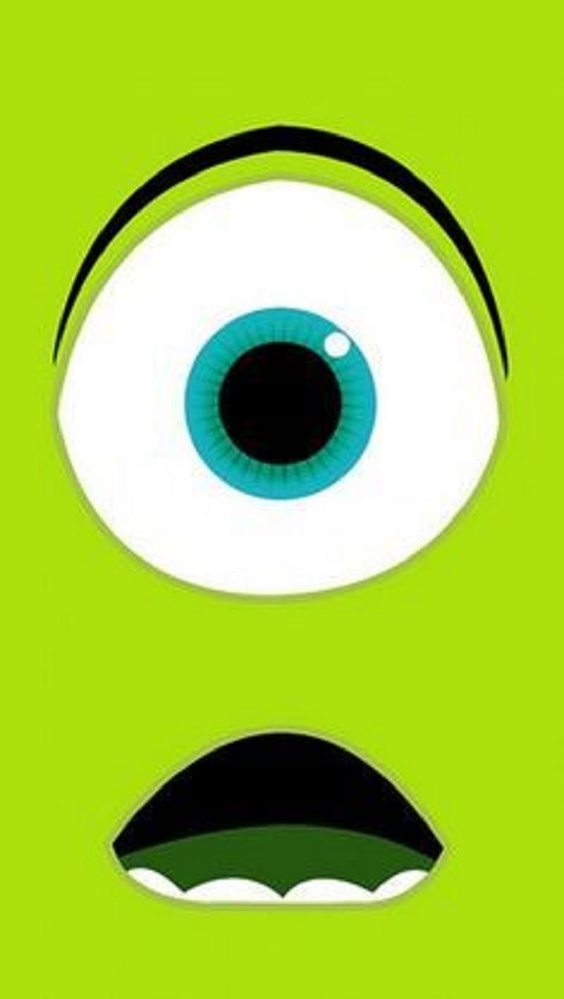 Mike Wazowski, cartoon, monster inc, HD phone wallpaper