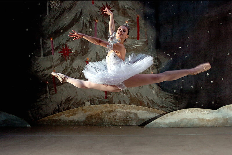 A Grand Jete, ballerina, female, people, ballet, mid air, dancer, HD wallpaper