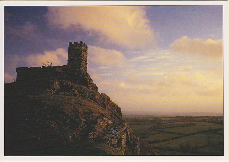 Brent Tor, Dartmoor, tor, dartmoor, england, national park, moor, church, clouds, sky, HD wallpaper
