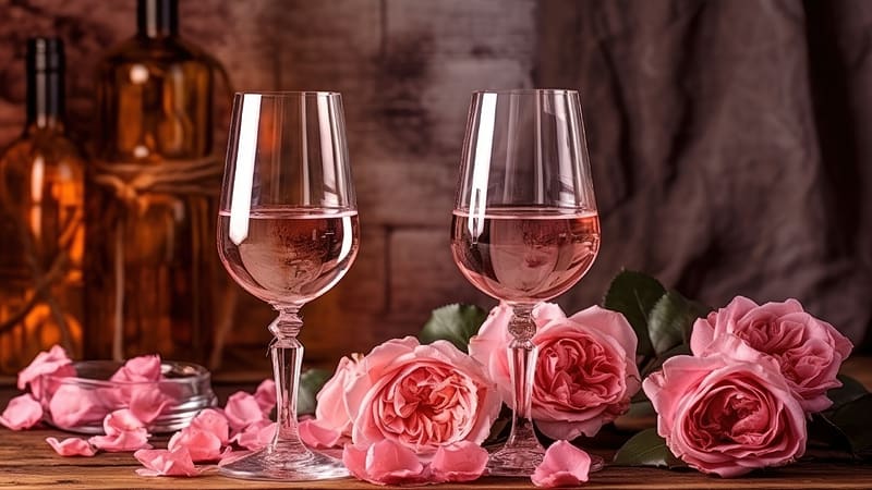 Romantic dinner, Wine, Champagne, Bottle, Roses, Bouquet, Flowers, HD wallpaper