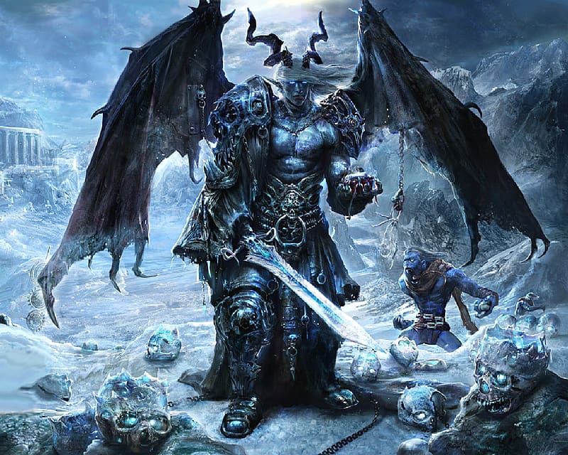 Snow, Dark, Wings, Angel, Demon, Sword, Fallen Angel, HD wallpaper | Peakpx