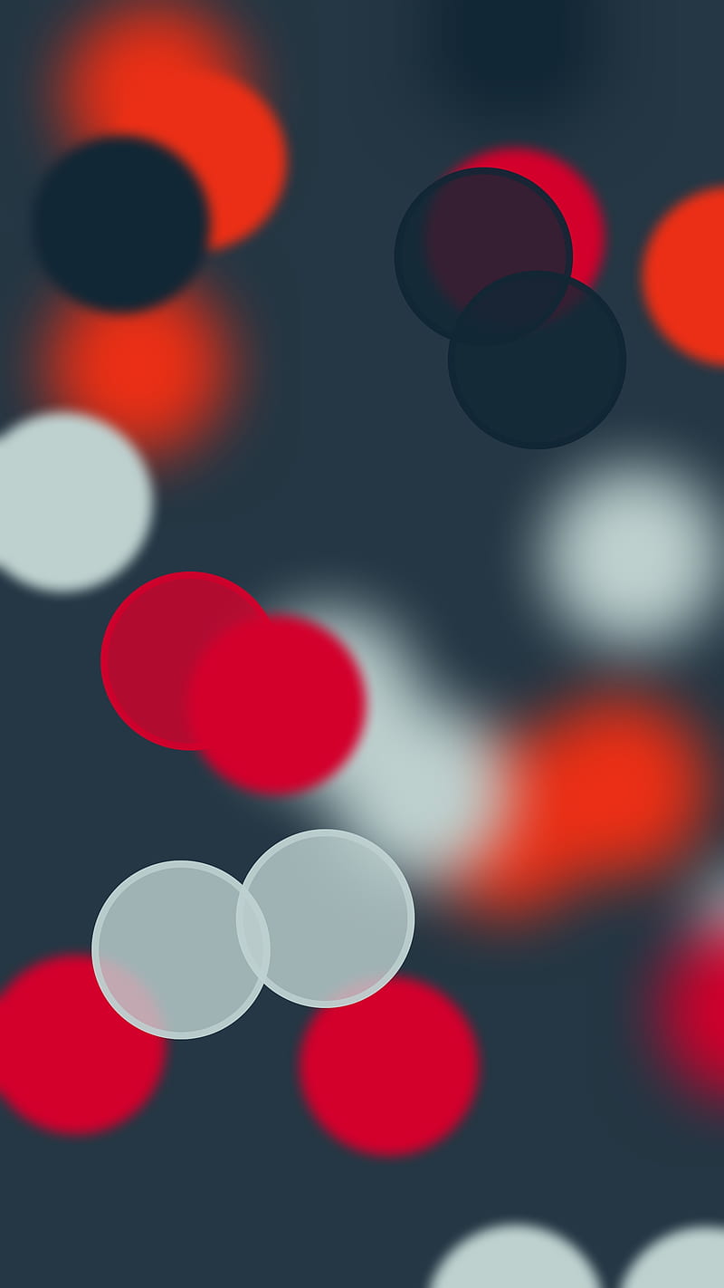 Bokeh 4, abstraction, blurry, circles, colorful, dots, generator, gray, pattern, red, HD phone wallpaper