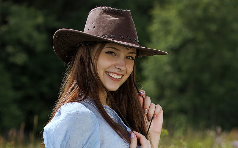 Cowgirl Isabella With A Big Smile Brunette Model Cowgirl Outdoors Hd Wallpaper Peakpx 1141