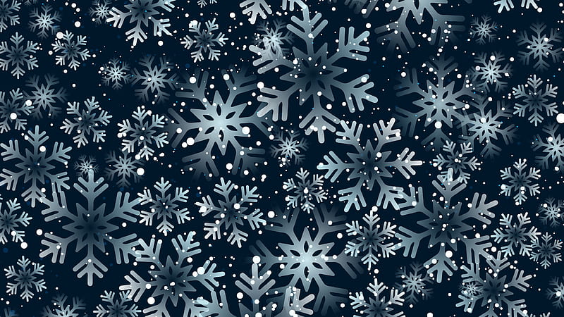 Blue Artistic White Snowflake Snowflake, HD wallpaper