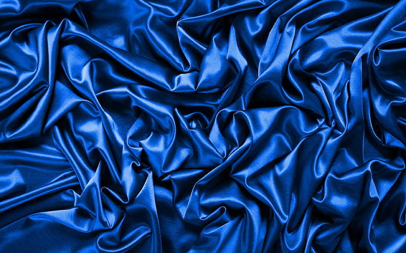 blue satin background silk textures, satin wavy background, blue backgrounds, satin textures, satin backgrounds, blue silk texture, HD wallpaper