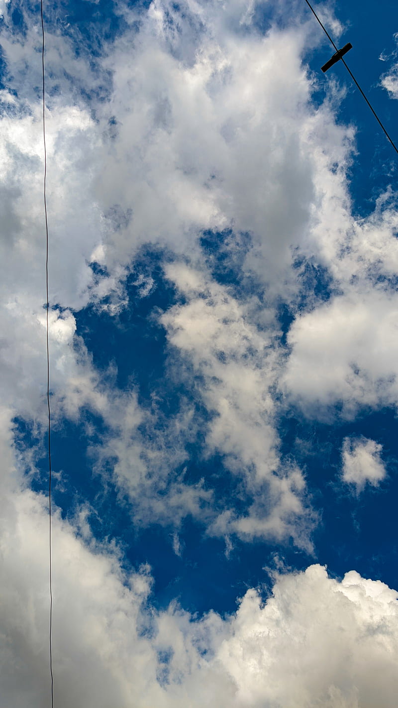 Nubes azul blanco, blue, claro, cloud, clouds, nube, white, HD phone wallpaper