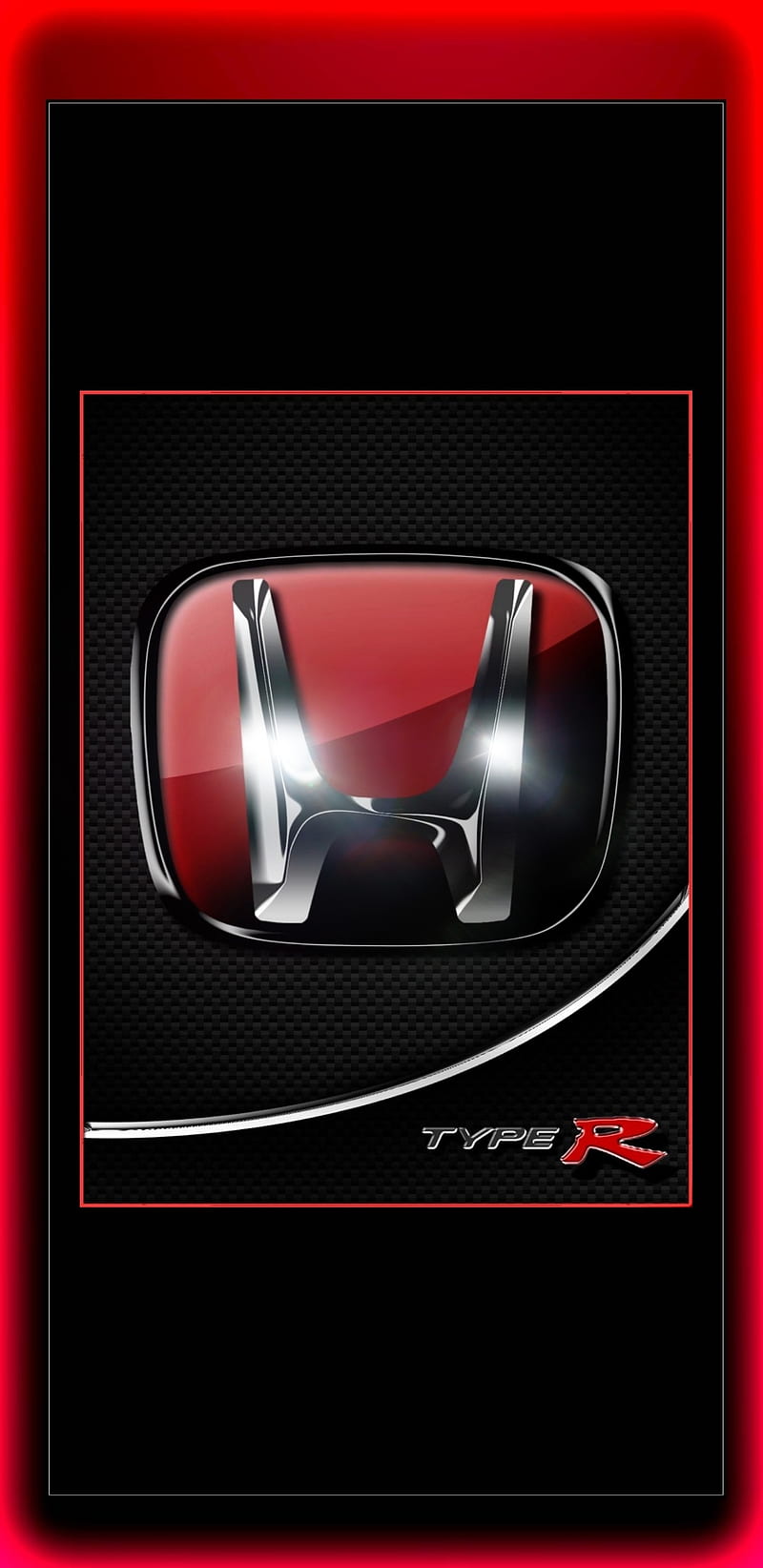 Honda Racing, accord, android, civic, edge, exotic, glow, red, vtec, HD phone wallpaper