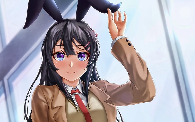 Mai Sakurajima, protagonist, Seishun Buta Yarou wa Bunny Girl, manga, artwork, Sakurajima Mai, HD wallpaper