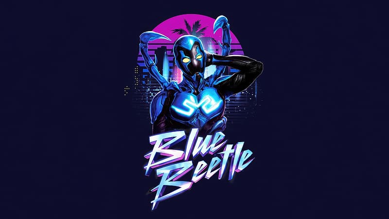 The Adventures Of Blue Beetle , blue-beetle, 2023-movies, movies, superheroes, artwork, illustration, dark, HD wallpaper