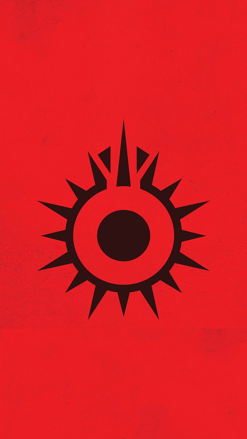 Black Sun, 929, flat, logo, minimal, red, simple, symbol, HD phone wallpaper