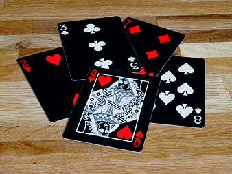 Playing cards, cards, queen, black, HD wallpaper | Peakpx