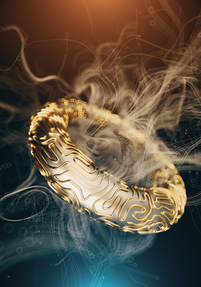 golden ring, smoke, crafting, Abstract, HD phone wallpaper