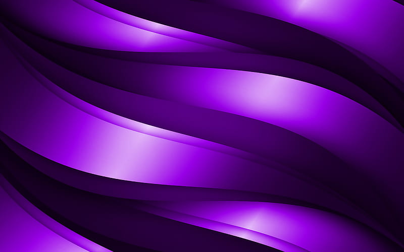 violet 3D waves, abstract waves patterns, waves backgrounds, 3D waves, violet wavy background, 3D waves textures, wavy textures, background with waves, HD wallpaper