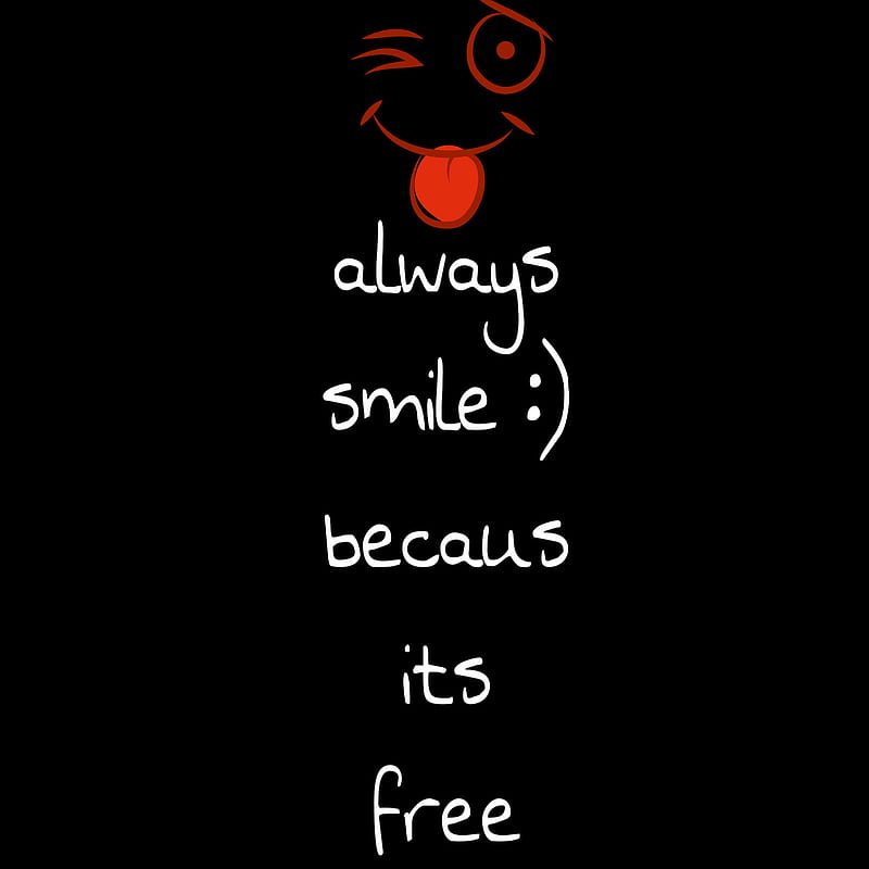 Always Smile, emoji, happy, sayings, HD phone wallpaper