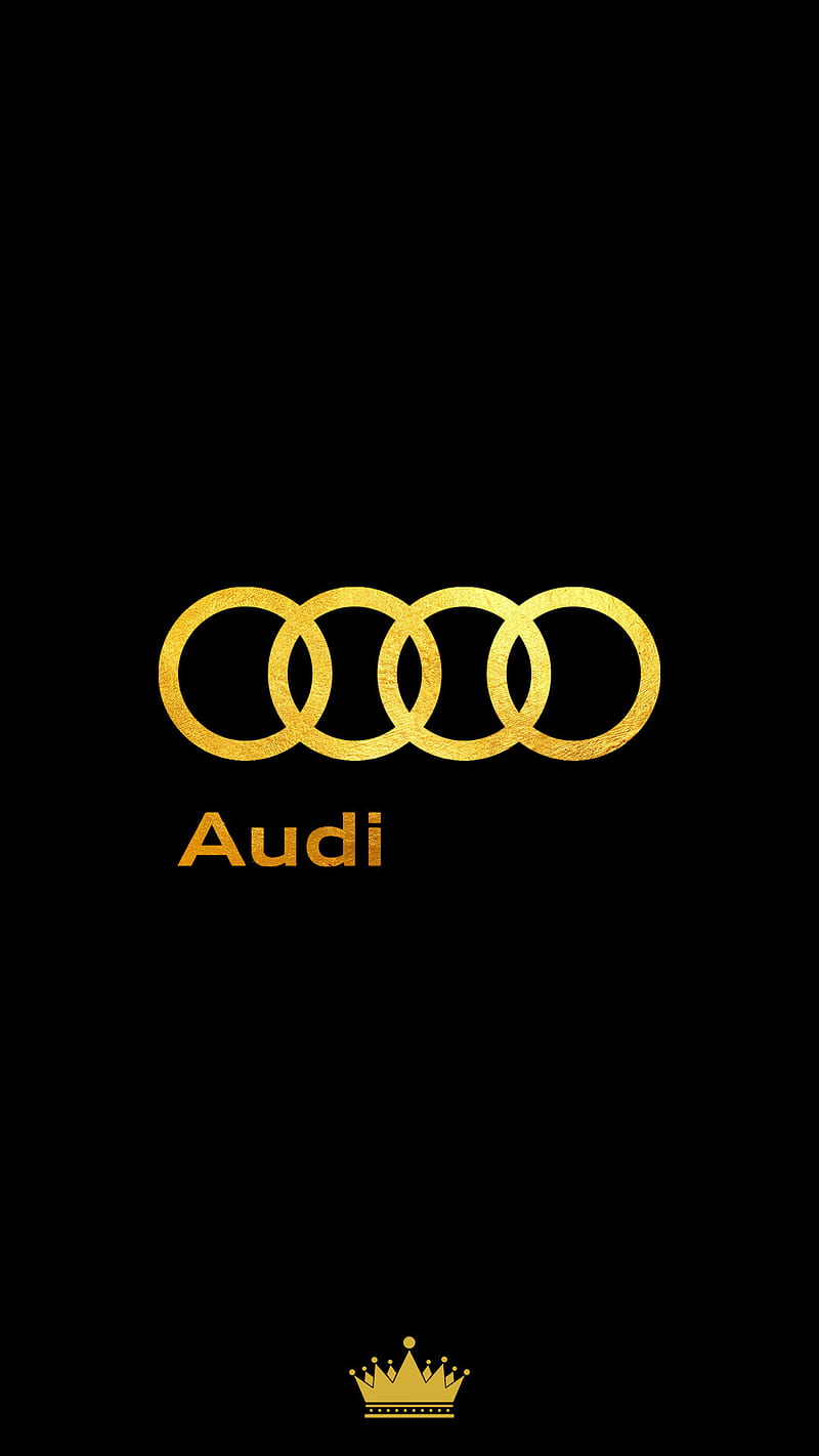 Audi Gold, car, logo, audi logo, HD phone wallpaper