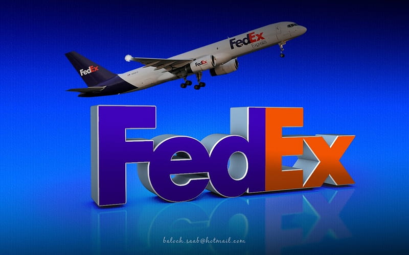 Fedex, federal express, flight, emirates, dubai, courier, dxb, dnata, cargo, uae, desenho, baloch, aircraft, 3d, usa, irfan, Fx, HD wallpaper